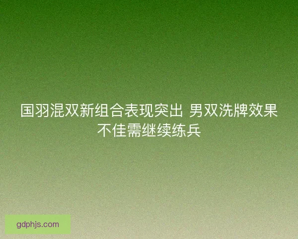 国羽混双新组合表现突出 男双洗牌效果不佳需继续练兵